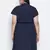 Razzy navy blue  elasticated plus size women dress