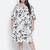 Tizzy white animal print plus size women dress