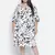 Tizzy white animal print plus size women dress