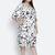Tizzy white animal print plus size women dress