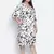 Tizzy white animal print plus size women dress