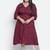 Wanic wine animal print plus size button - down dress