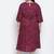 Wanic wine animal print plus size button - down dress