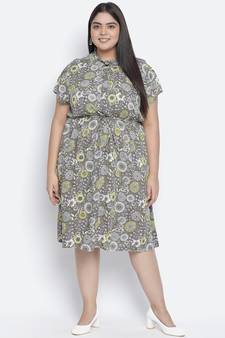 Zizzi animal print elasticated plus size women dress