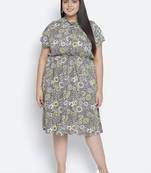 Zizzi animal print elasticated plus size women dress