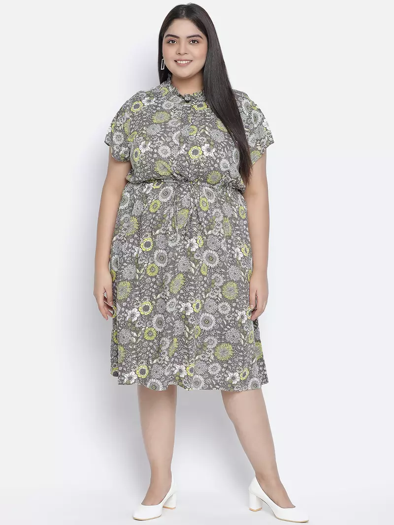 Zizzi animal print elasticated plus size women dress