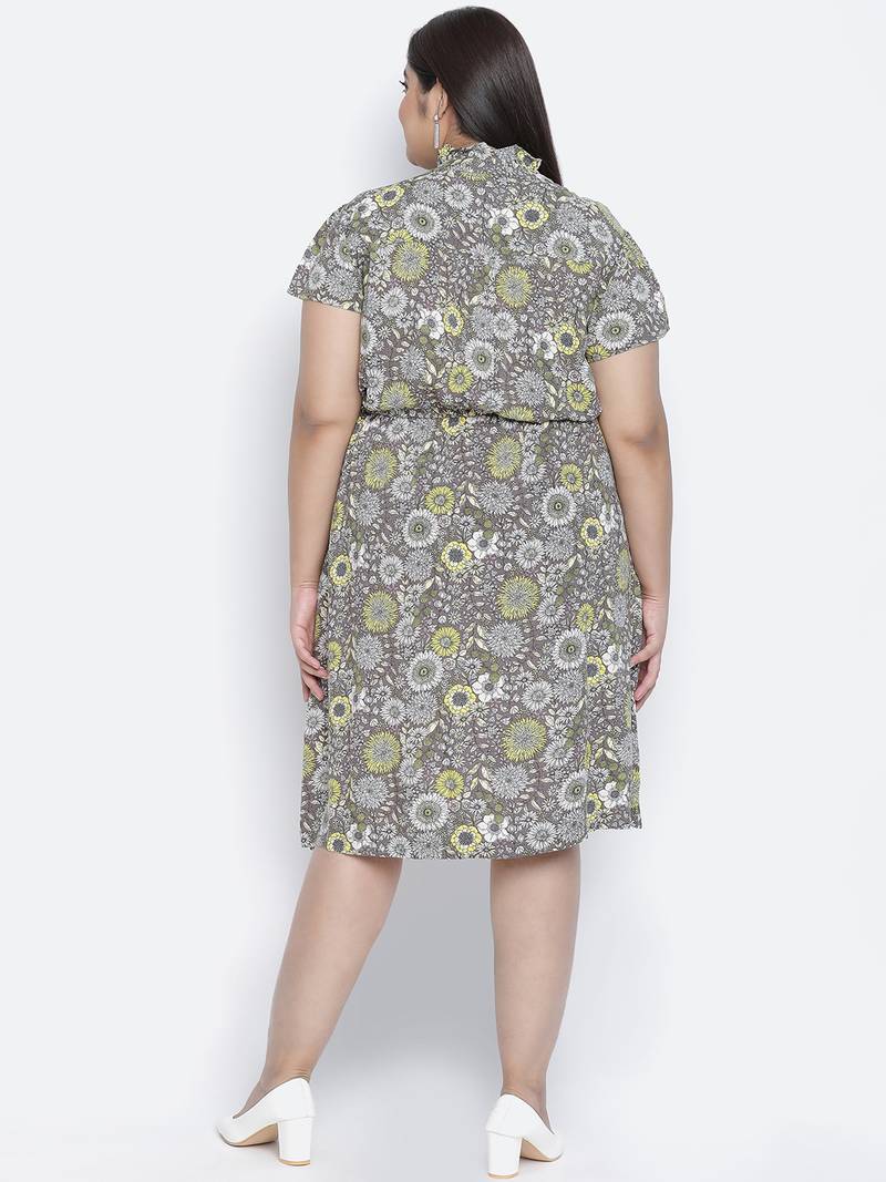 Zizzi animal print elasticated plus size women dress