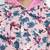 Pearl pink floral print women Quilted Hooded jacket