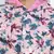 Pearl pink floral print women Quilted Hooded jacket