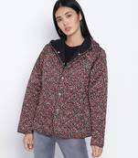 Cherubic muticolor women Quilted Hooded jacket