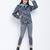 Heavenly Blue floral print women Quilted Hooded jacket