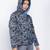 Heavenly Blue floral print women Quilted Hooded jacket