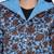 Heavenly Blue floral print women Quilted Hooded jacket