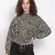Animal Print Tie-Up Jacket