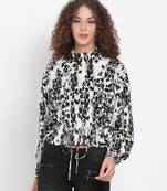 Printed Tie-Up Jacket