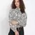 Snakeskin Print Tie-Up Jacket