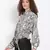 Snakeskin Print Tie-Up Jacket