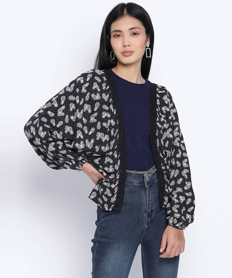 Chram plush  printed casual women shrug