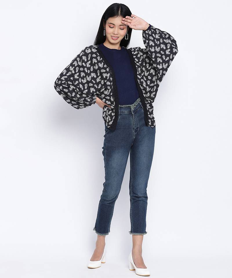 Chram plush  printed casual women shrug