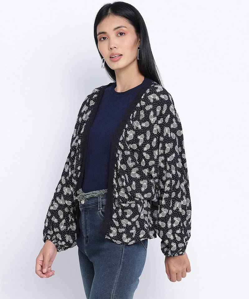 Chram plush  printed casual women shrug