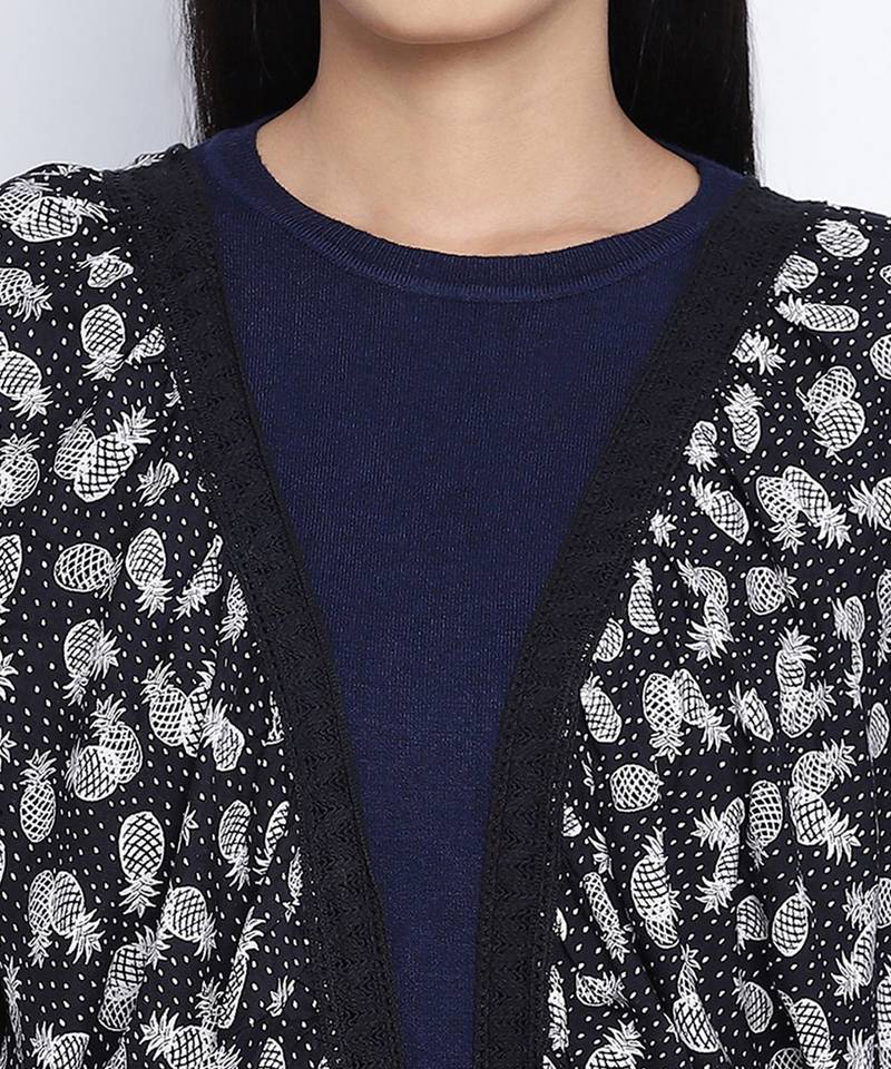 Chram plush  printed casual women shrug