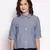 Royal pretty blue button down women top