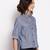Royal pretty blue button down women top