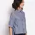 Royal pretty blue button down women top