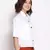 Modish white blew button down women top