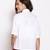 Modish white blew button down women top