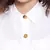Modish white blew button down women top