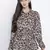 Animalistic mesh women casual  top