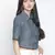 Denim solid womem crop shirt
