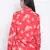 Rizzling red floral print women shirt