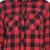 Boho red brush check women shirt