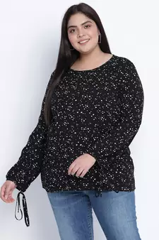 Danamic floral printed plus size top