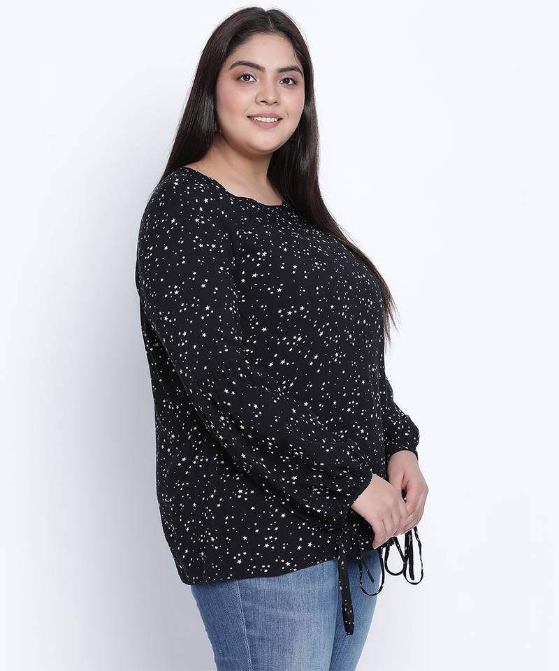 Danamic floral printed plus size top