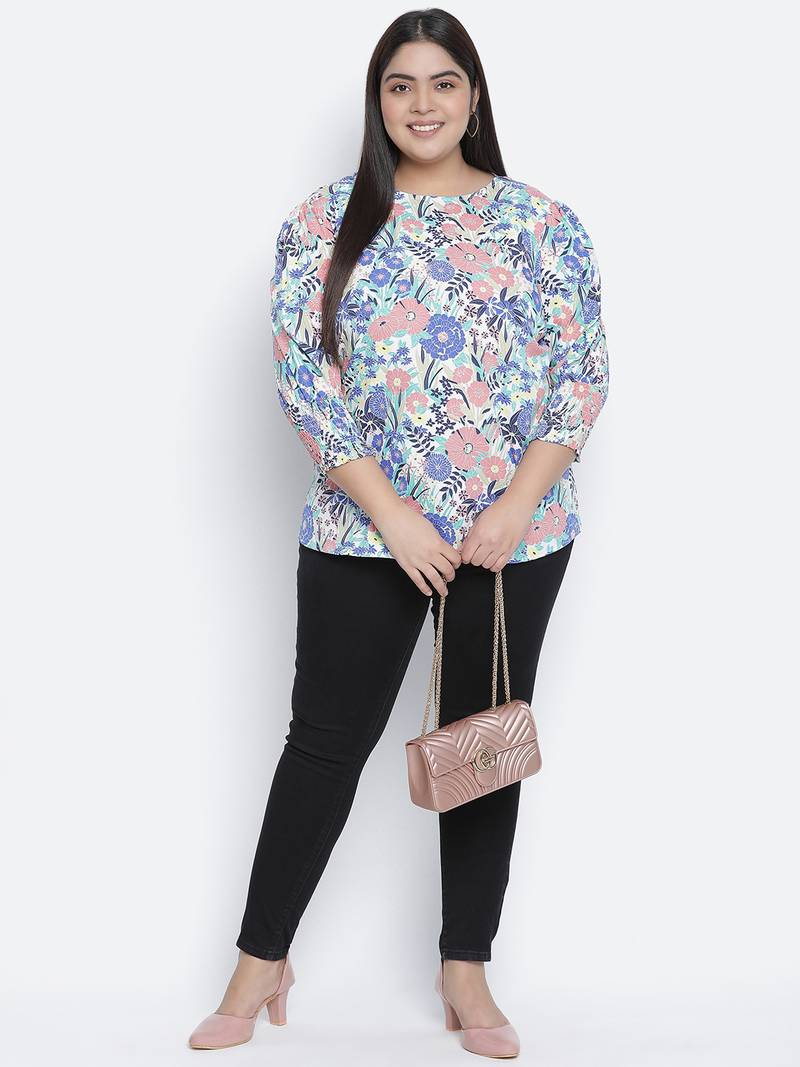 Charmer floral print plus size women top