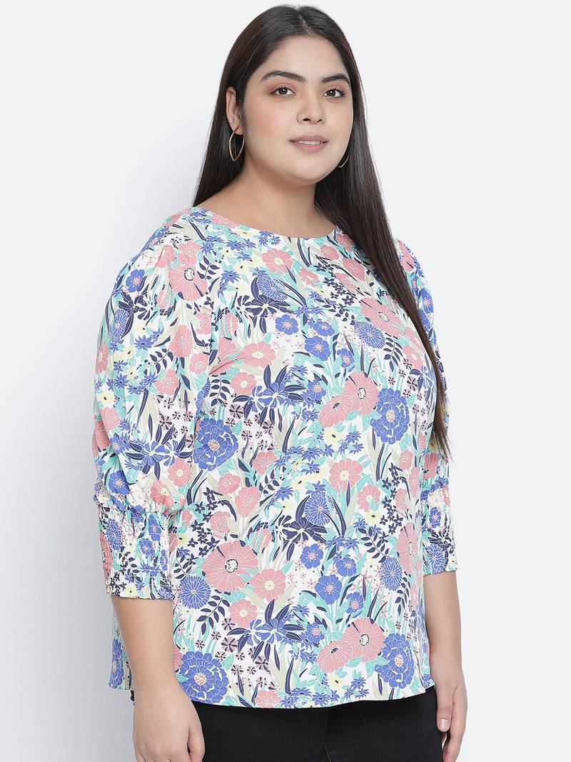 Charmer floral print plus size women top