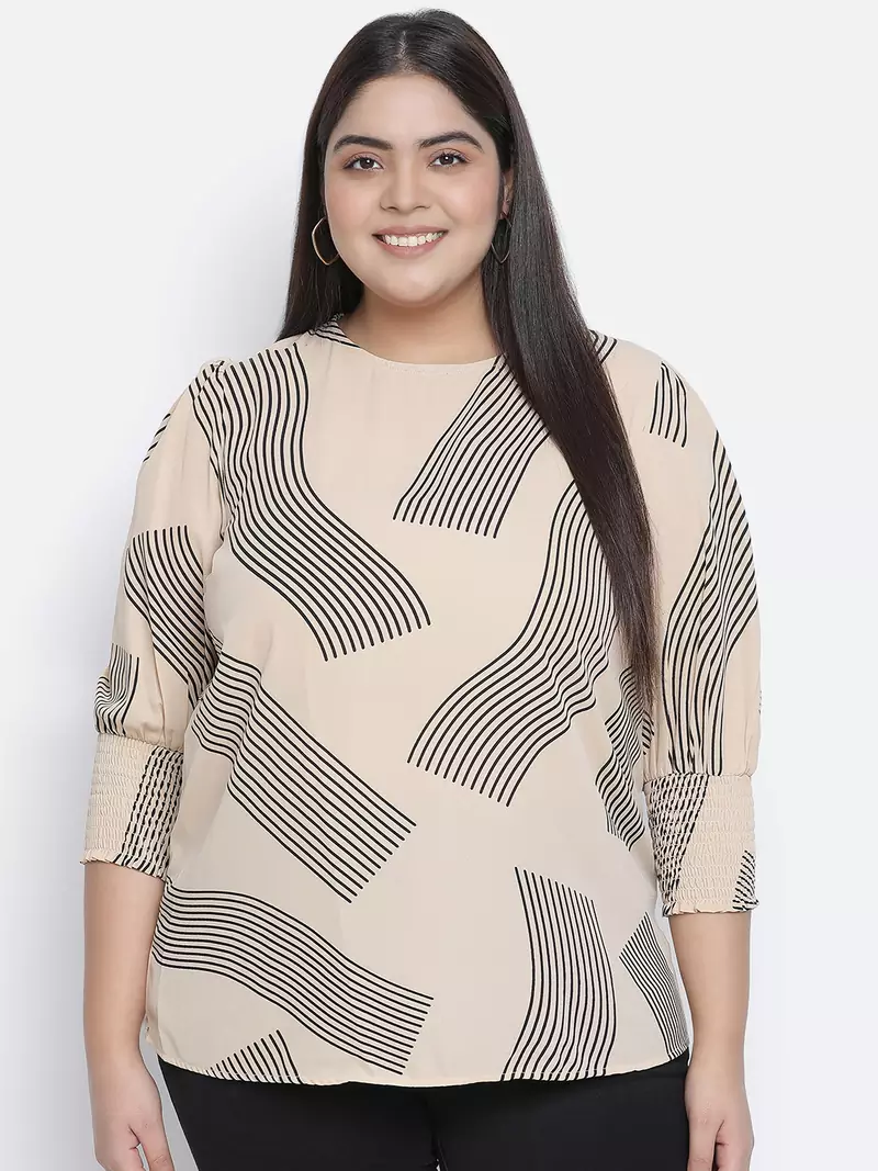 Dreamer pretty printed plus size women top