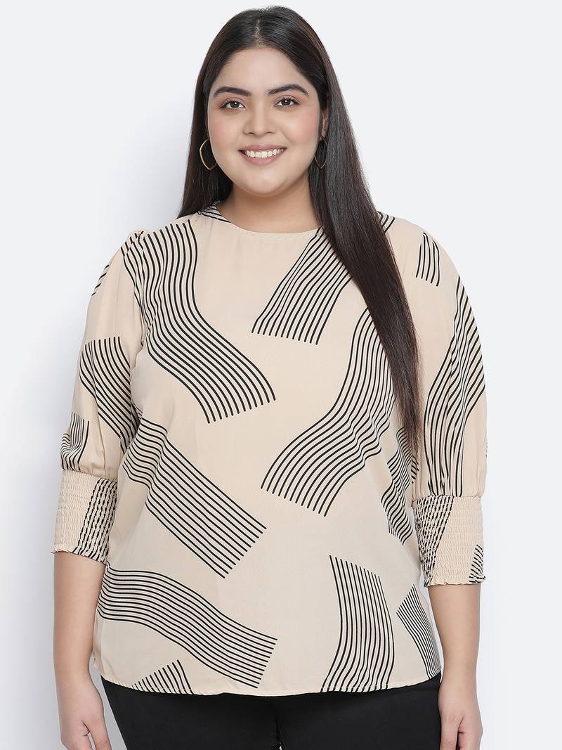 Dreamer pretty printed plus size women top