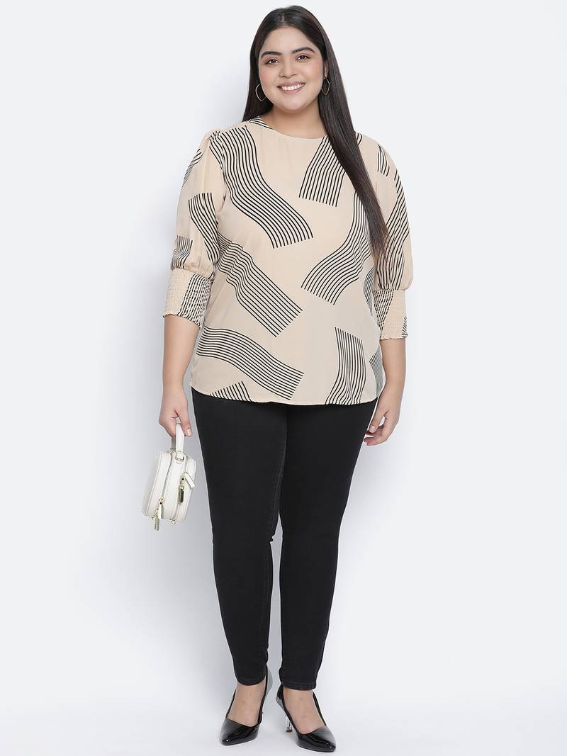 Dreamer pretty printed plus size women top