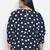 Fantastic black polka dot plus size women top