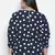 Fantastic black polka dot plus size women top