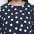 Fantastic black polka dot plus size women top