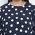 Fantastic black polka dot plus size women top