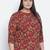 Sweet Red floral printed plus size women top