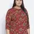Sweet Red floral printed plus size women top