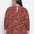 Sweet Red floral printed plus size women top