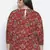 Sweet Red floral printed plus size women top